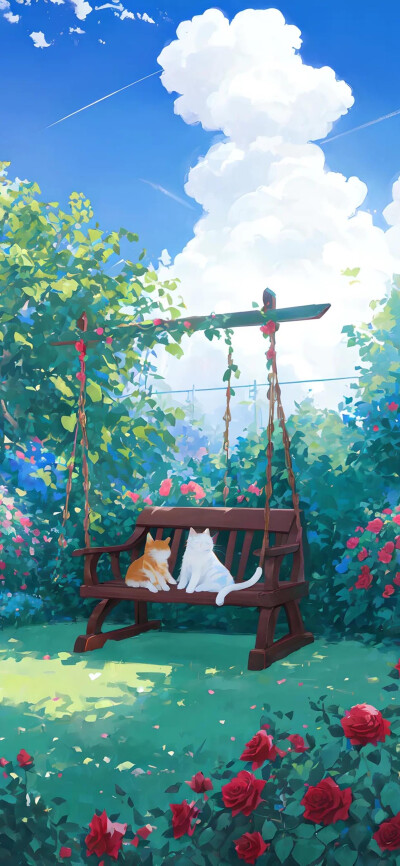 动漫场景壁纸，插画壁纸