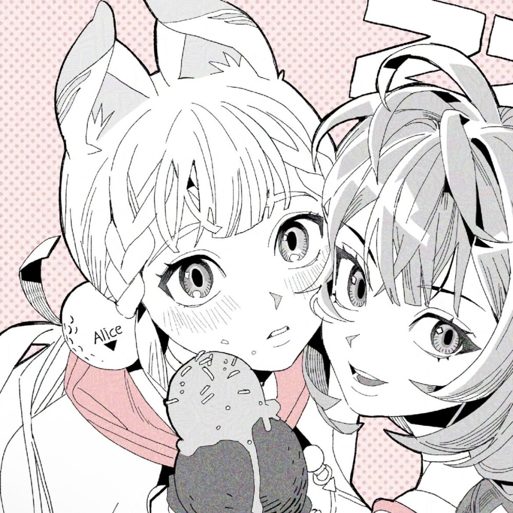黑白漫画/女生头像