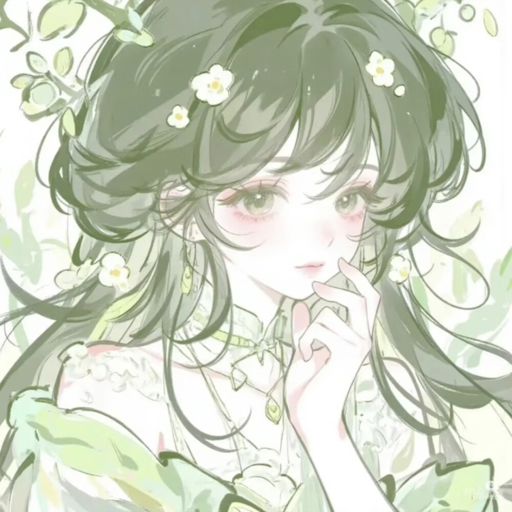 动漫女头 绿色