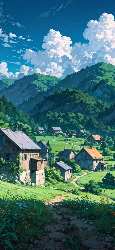 动漫场景壁纸，插画壁纸