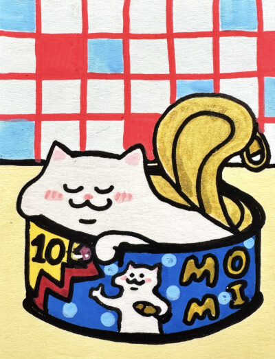 五彩卡通猫咪头像