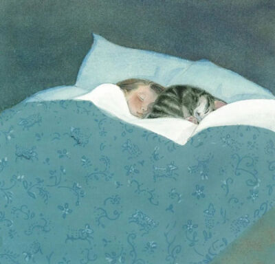 《一只名叫天鹅的猫》A Cat Named Swan
霍利·霍比（Holly Hobbie）
2017年；尺寸未知；水彩画