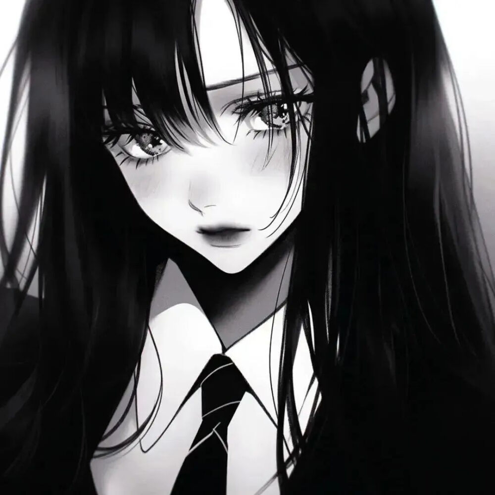 黑白动漫女头