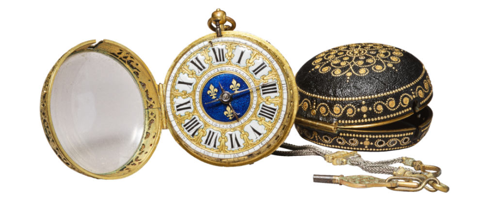 17世纪 铜镀金壳开光人物像怀表
故宫博物院藏
