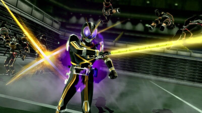 假面骑士凯撒，凯撒斩击。《假面骑士斗骑大战2》。(侵权删)