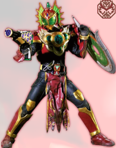 假面骑士龙玄，黄泉铠甲。葡萄龙炮、奇异果击轮。《假面骑士铠武》系列。(侵权删)