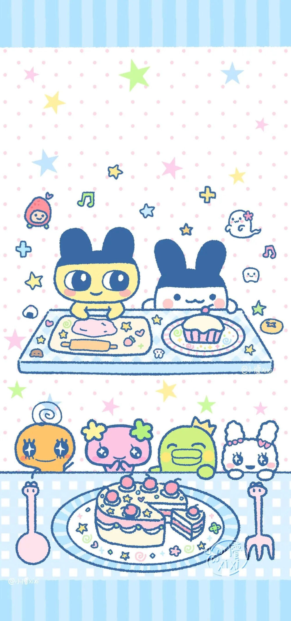 卡通手机壁纸套图
拓麻歌子 日系 古早