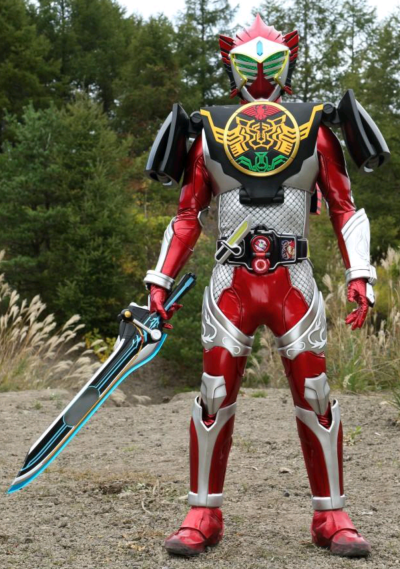 假面骑士巴隆，欧兹铠甲。《假面骑士铠武联动假面骑士巫骑天下决胜之战国电影大合战》。(侵权删)