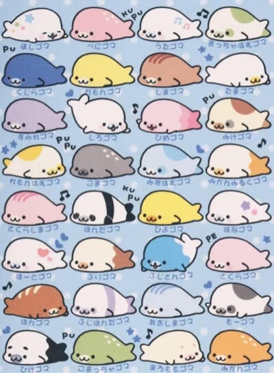 豆芝麻海豹可爱海豹图鉴