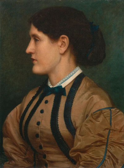 《Eliza Eastlake_伊莱扎·伊斯特莱克》
1864年，布面油画
美国康涅狄格州-纽黑文，耶鲁大学英国艺术中心收藏