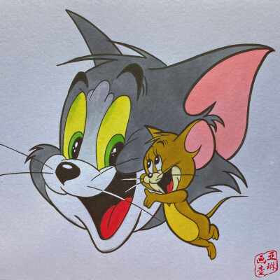 猫和老鼠 | 马克笔手绘，视频在：快手，抖音，B站，小红书等：画查亚琳儿