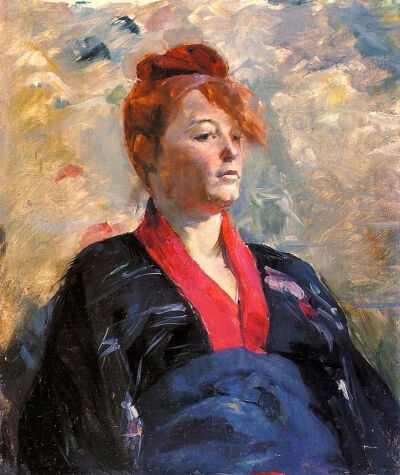 《Madame Lili Grenier_莉莉·格雷内尔夫人》
1888年，布面油画，私人收藏