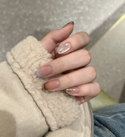 渐变 紫色 法式晕染 咖色