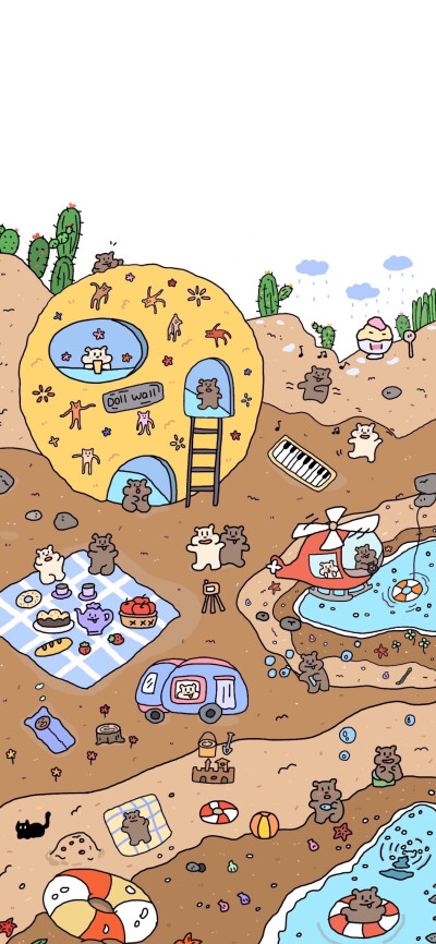 动漫场景壁纸，插画壁纸