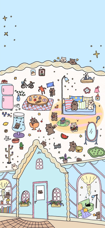动漫场景壁纸，插画壁纸