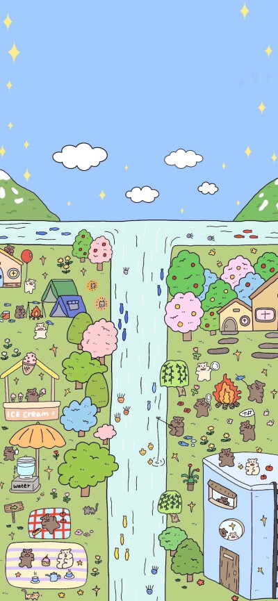动漫场景壁纸，插画壁纸