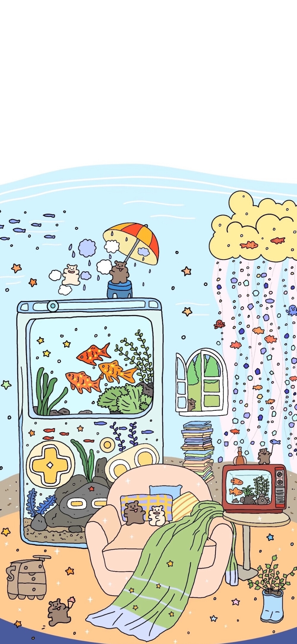 动漫场景壁纸，插画壁纸