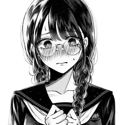 黑白漫头，女头