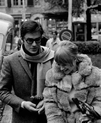Marianne Faithfull and Alain Delon
