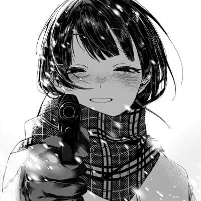 黑白漫头，女头