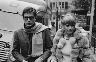 Marianne Faithfull and Alain Delon