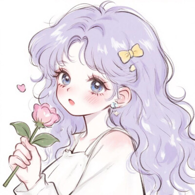 温柔紫❀可爱情头❀萌妹