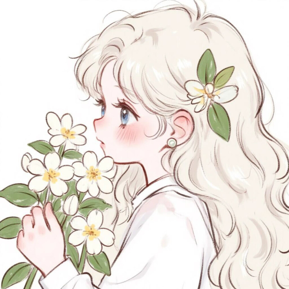 小清新头像，萌妹，花花❀