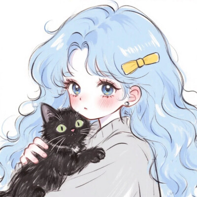 小清新头像，萌妹，甜妹，猫，花❀蝴蝶