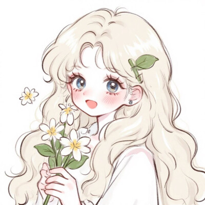 小清新头像，萌妹，花花❀