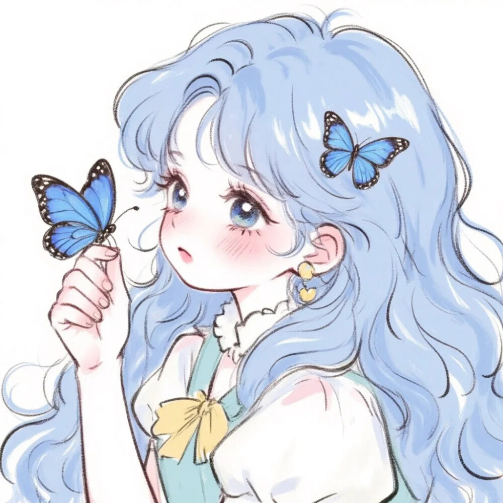 小清新头像，萌妹，甜妹，猫，花❀蝴蝶