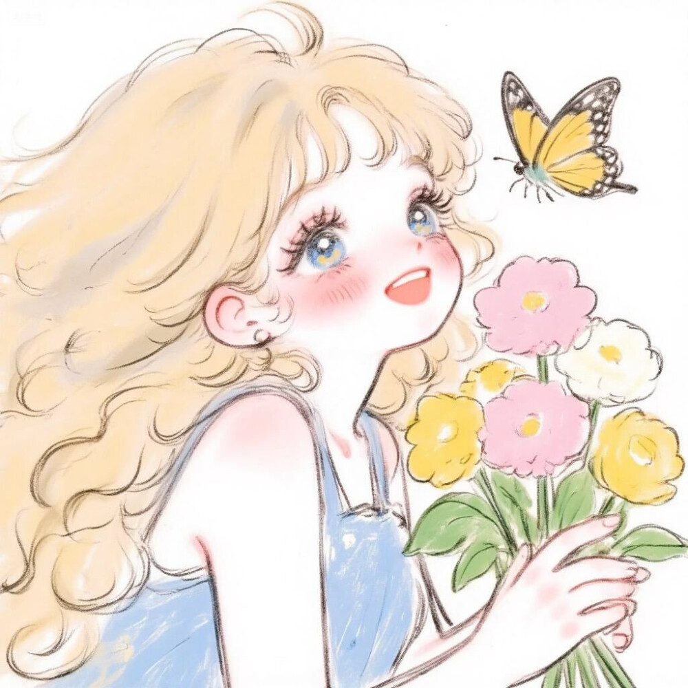 小清新头像，萌妹，甜妹，猫，花❀蝴蝶