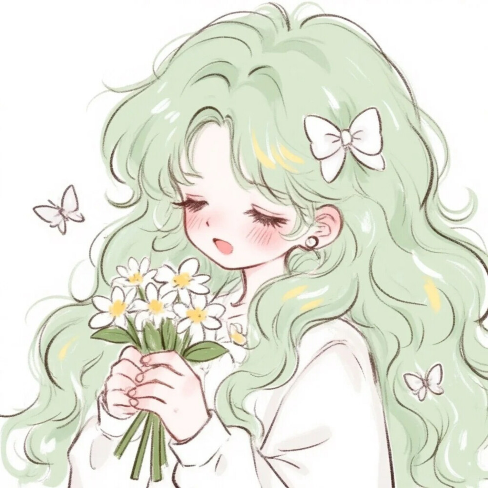 小清新头像，萌妹，花花❀