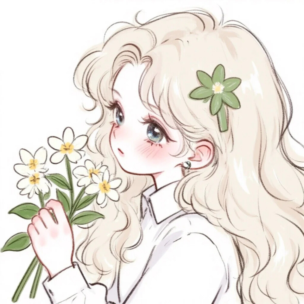 小清新头像，萌妹，花花❀
