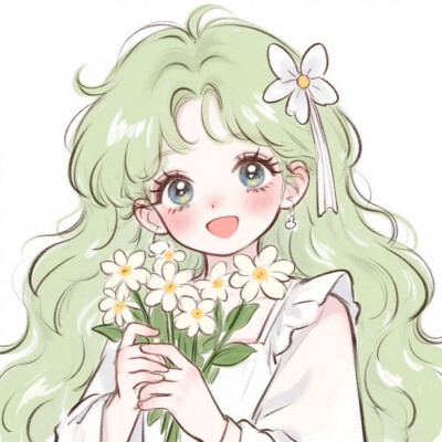 小清新头像，萌妹，花花❀
