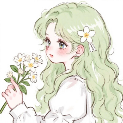 小清新头像，萌妹，花花❀