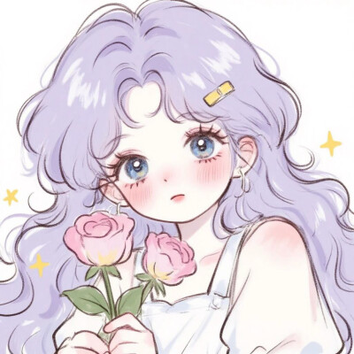 温柔紫❀可爱情头❀萌妹