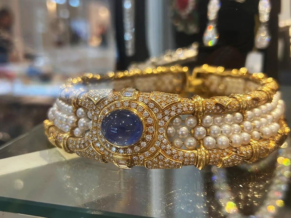 宝格丽蓝宝石项链~
