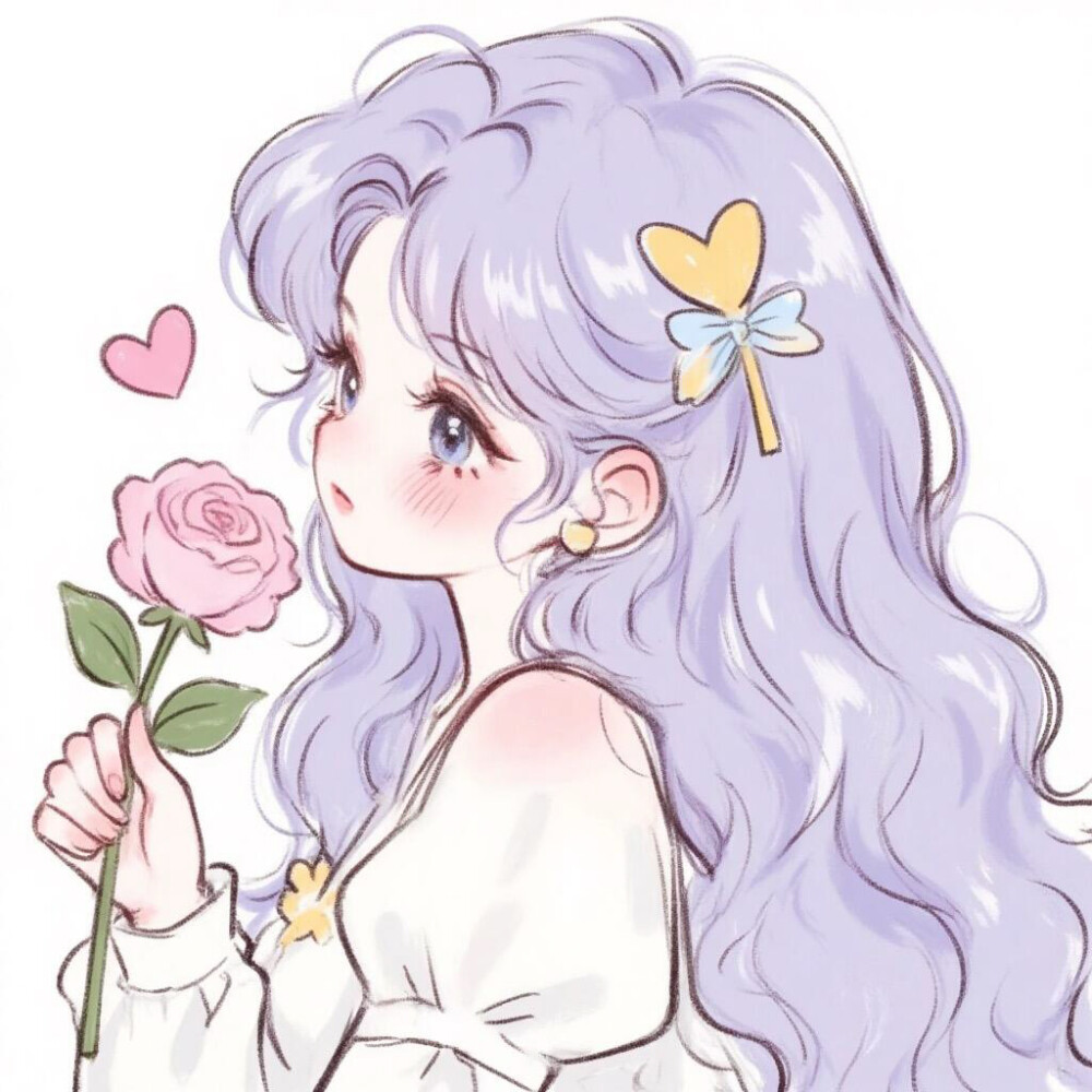 温柔紫❀可爱情头❀萌妹
