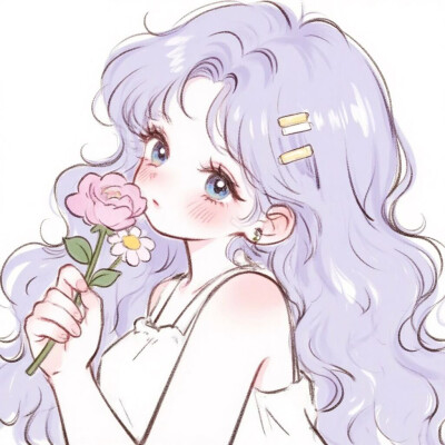 温柔紫❀可爱情头❀萌妹
