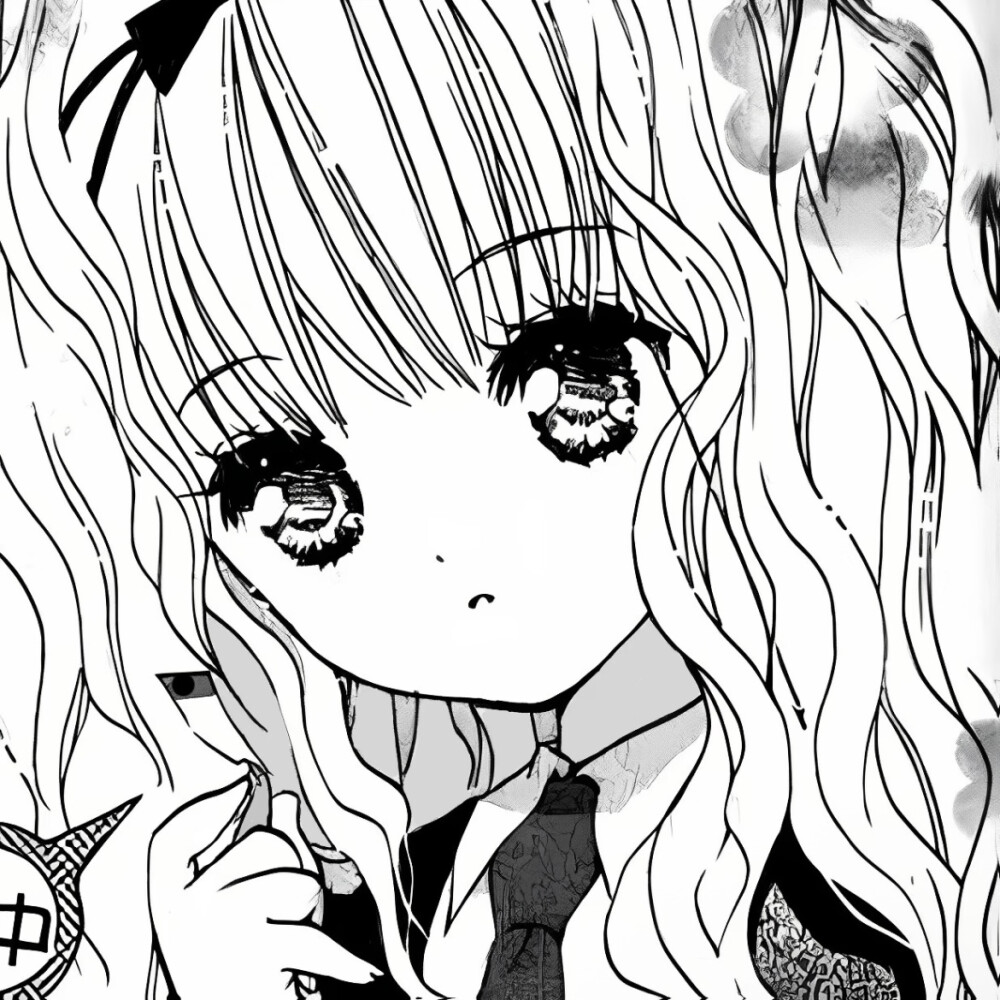 黑白漫画/女生头像