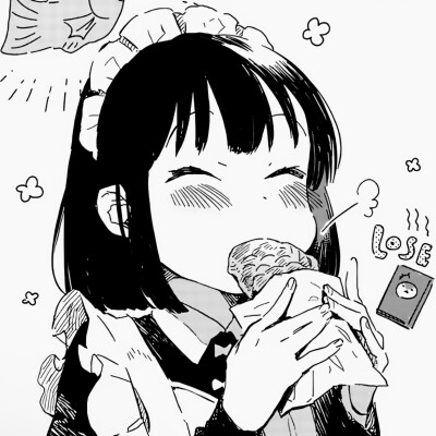 黑白漫画/女生头像