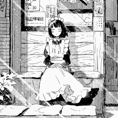黑白漫画/女生头像