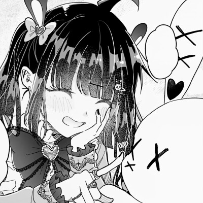黑白漫画/女生头像