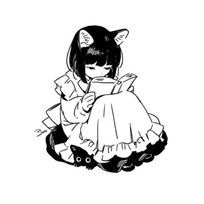 黑白漫画/女生头像