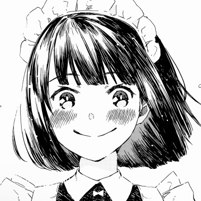 黑白漫画/女生头像