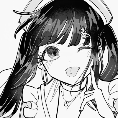 黑白漫画/女生头像