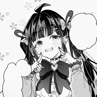 黑白漫画/女生头像