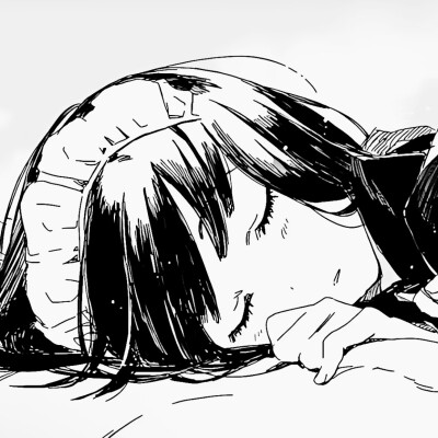 黑白漫画/女生头像
