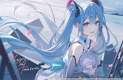 台服、韩服#初音未来18周年# 纪念插画由DangMyo（@dangmyo）绘制
来源@Project_SEKAI搬运