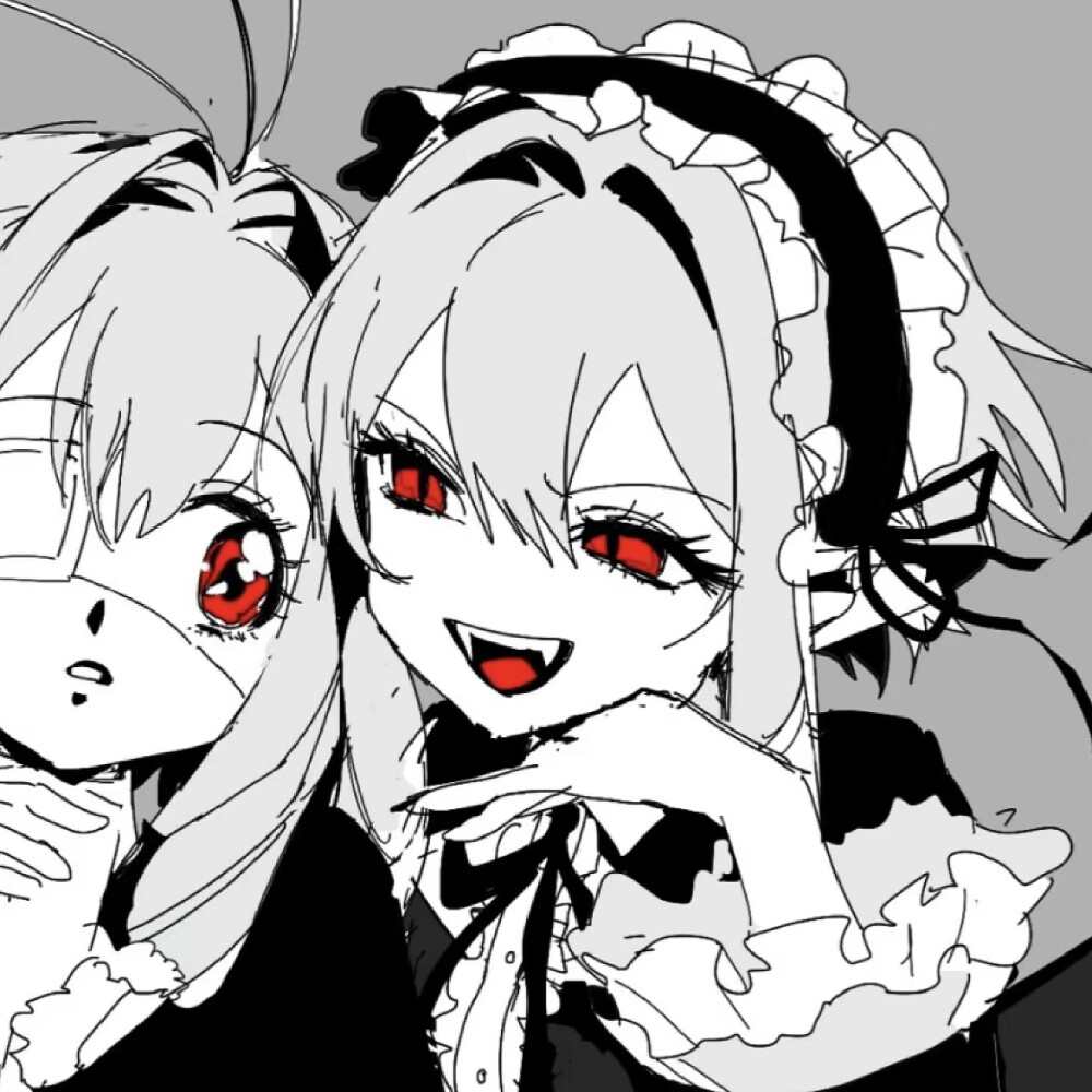 黑白漫画/女生头像